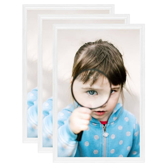 Berkfield Photo Frames Collage 3pcs for Wall or Table White 42x59.4cm MDF