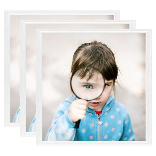 Berkfield Photo Frames Collage 3 pcs for Wall White 50x50 cm MDF