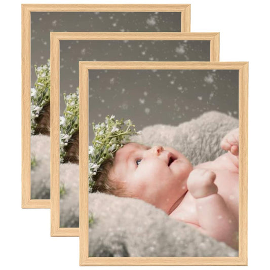 Berkfield Photo Frames Collage 3pcs for Table Light Oak 21x29.7cm