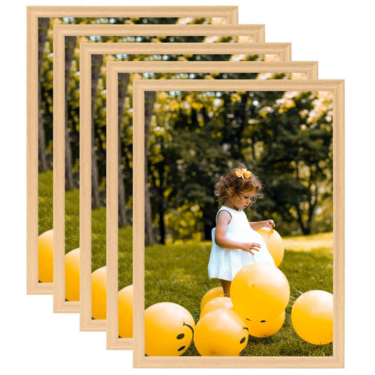 Berkfield Photo Frames Collage 5pcs for Table Light Oak 21x29.7cm
