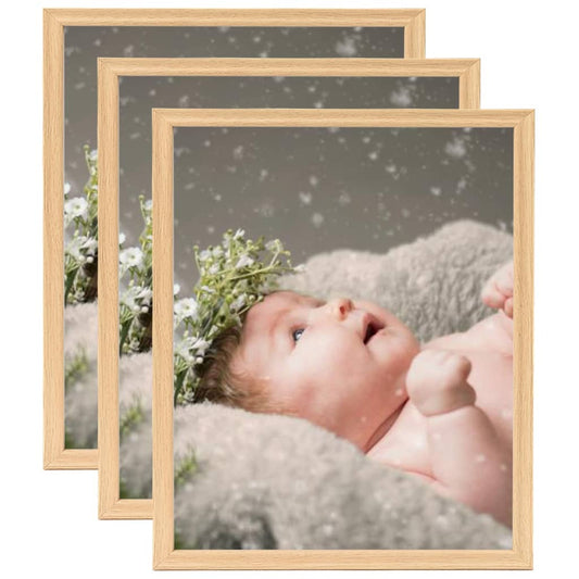 Berkfield Photo Frames Collage 3 pcs for Table Light Oak 28x35 cm