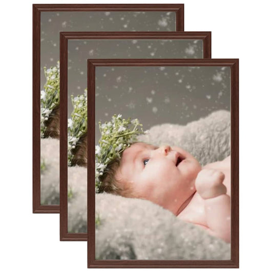 Berkfield Photo Frames Collage 3 pcs for Table Dark Red 10x15 cm
