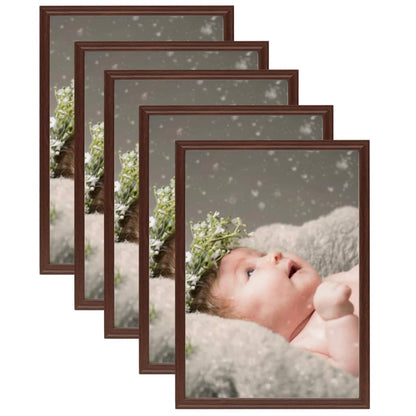 Berkfield Photo Frames Collage 5 pcs for Table Dark Red 10x15 cm
