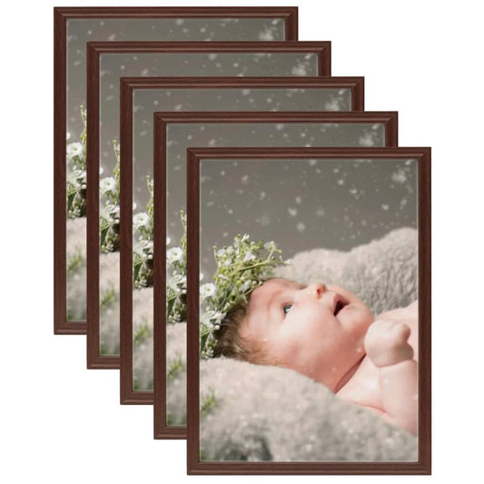 Berkfield Photo Frames Collage 5 pcs for Table Dark Red 13x18 cm