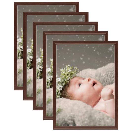Berkfield Photo Frames Collage 5 pcs for Table Dark Red 15x21 cm