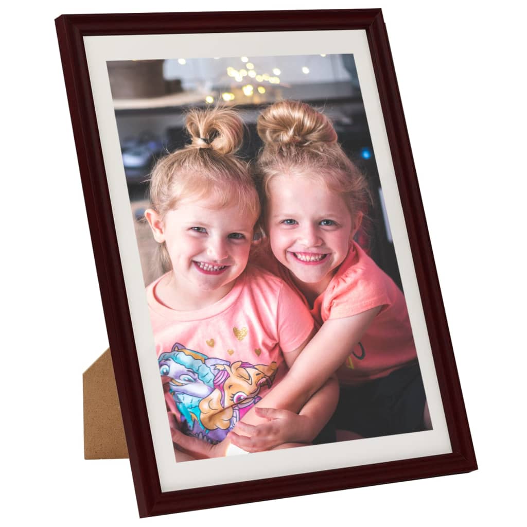 Berkfield Photo Frames Collage 3 pcs for Table Dark Red 18x24 cm