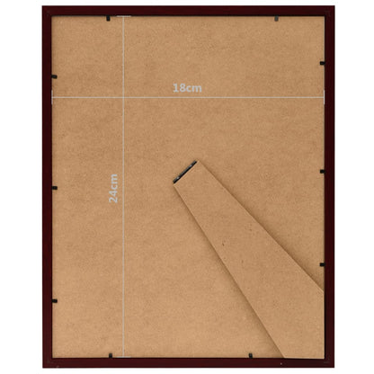 Berkfield Photo Frames Collage 3 pcs for Table Dark Red 18x24 cm