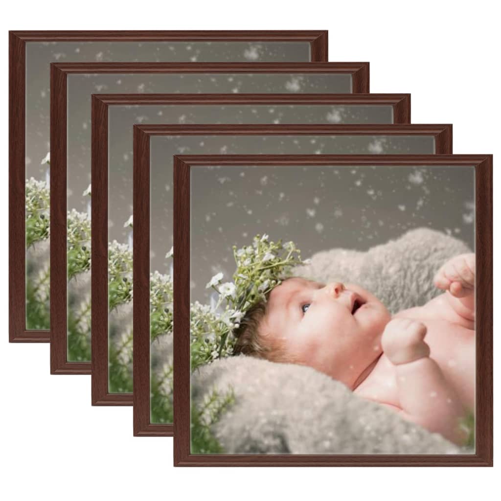 Berkfield Photo Frames Collage 5 pcs for Table Dark Red 20x20 cm