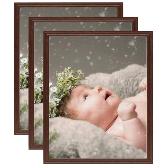 Berkfield Photo Frames Collage 3 pcs for Table Dark Red 20x25 cm