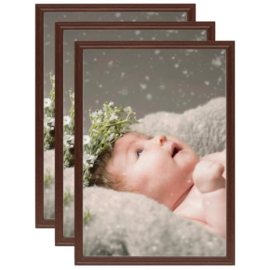 Berkfield Photo Frames Collage 3 pcs for Wall or Table Dark Red 29.7x42 cm