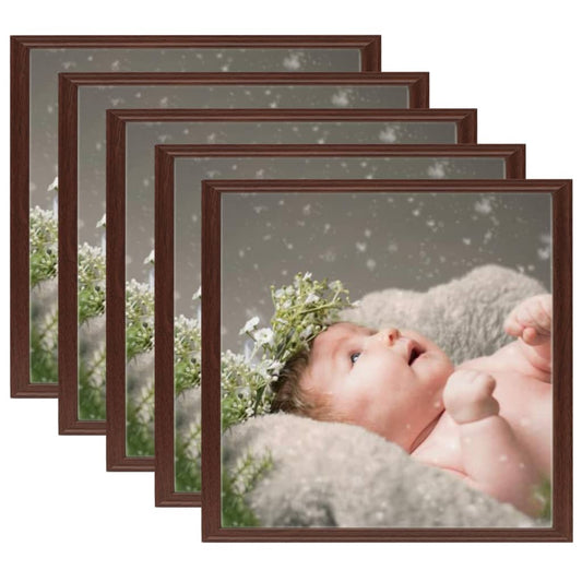 Berkfield Photo Frames Collage 5 pcs for Table Dark Red 30x30 cm