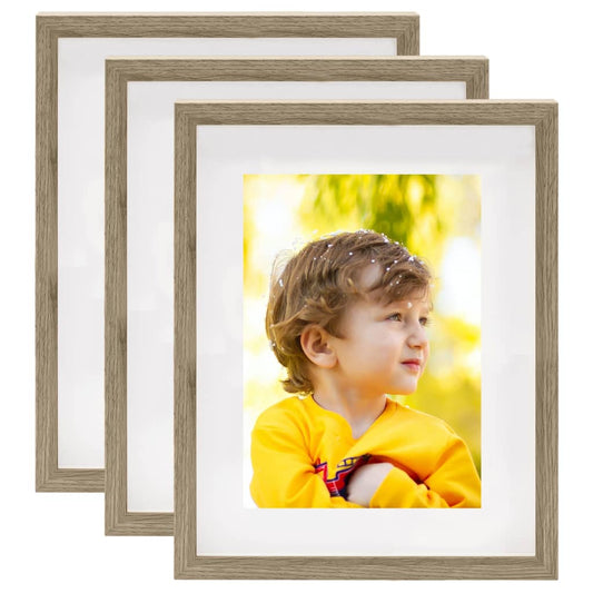 Berkfield 3D Box Photo Frames 3 pcs Dark Wood 21x29.7 cm for 15x20 cm Picture