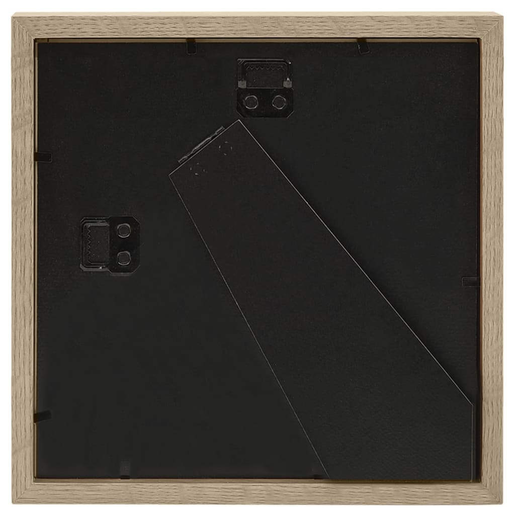 Berkfield 3D Box Photo Frames 3 pcs Dark Wood 28x28cm for 20x20cm Picture