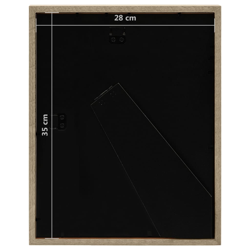 Berkfield 3D Box Photo Frames 3 pcs Dark Wood 28x35cm for 4x