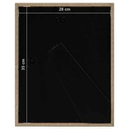 Berkfield 3D Box Photo Frames 3 pcs Dark Wood 28x35cm for 4x