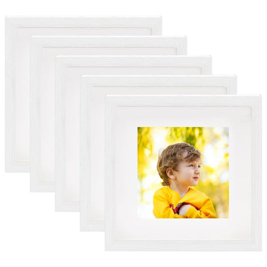 Berkfield 3D Box Photo Frames 5 pcs White 23x23 cm for 13x13 cm Picture