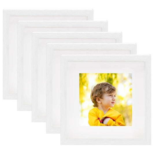 Berkfield 3D Box Photo Frames 5 pcs White 28x28 cm for 20x20 cm Picture