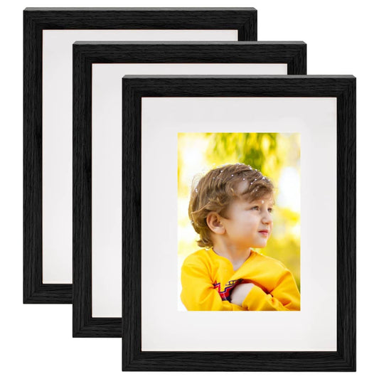 Berkfield 3D Box Photo Frames 3 pcs Black 20x25 cm for 13x18 cm Picture