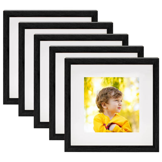 Berkfield 3D Box Photo Frames 5 pcs Black 28x28 cm for 20x20 cm Picture