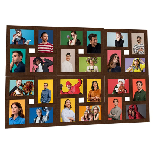 Berkfield Collage Photo Frame for 24x(10x15 cm) Picture Dark Brown MDF