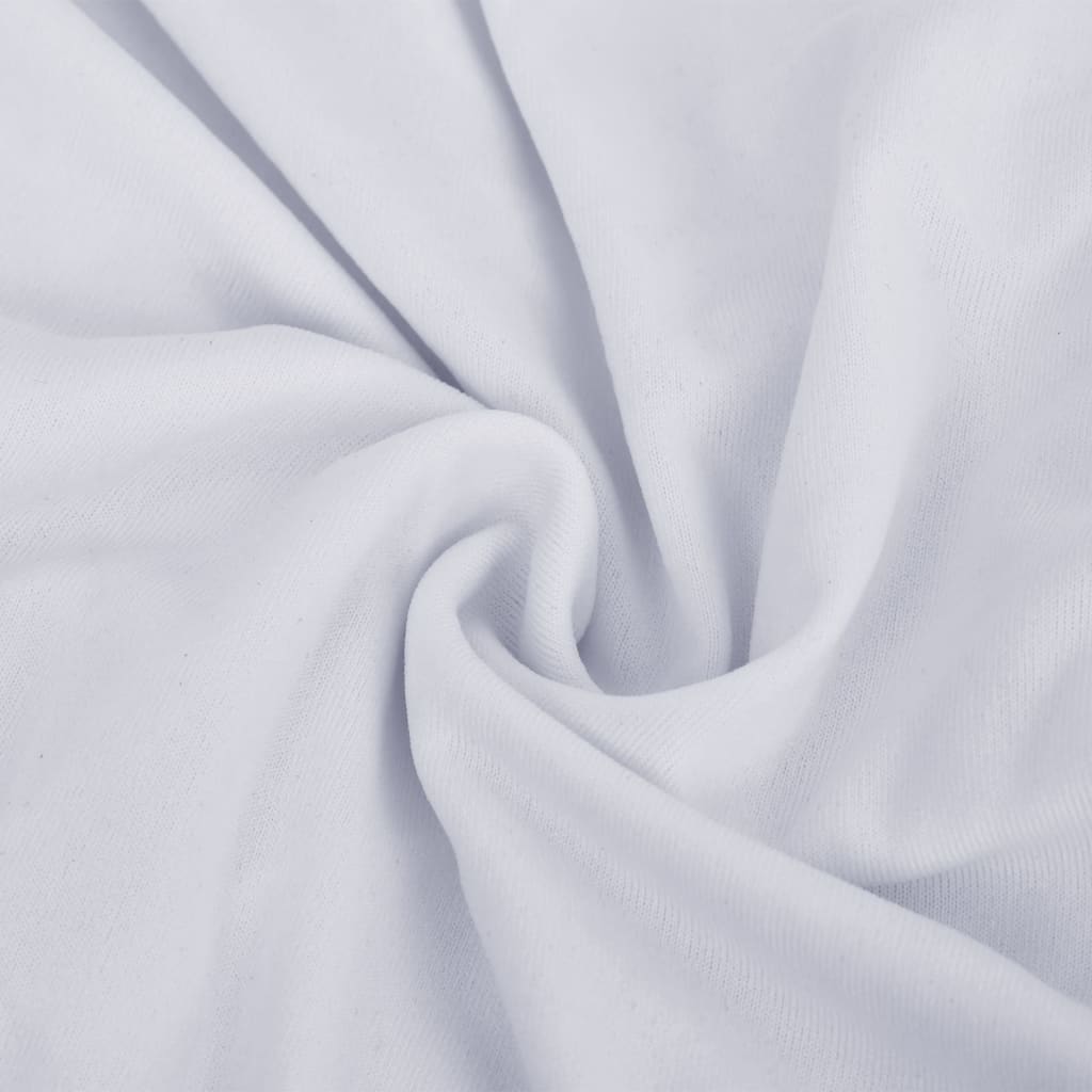 Berkfield 2-Seater Stretch Couch Slipcover White Polyester Jersey