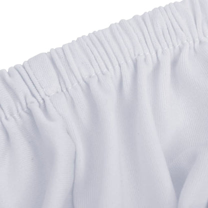Berkfield 2-Seater Stretch Couch Slipcover White Polyester Jersey