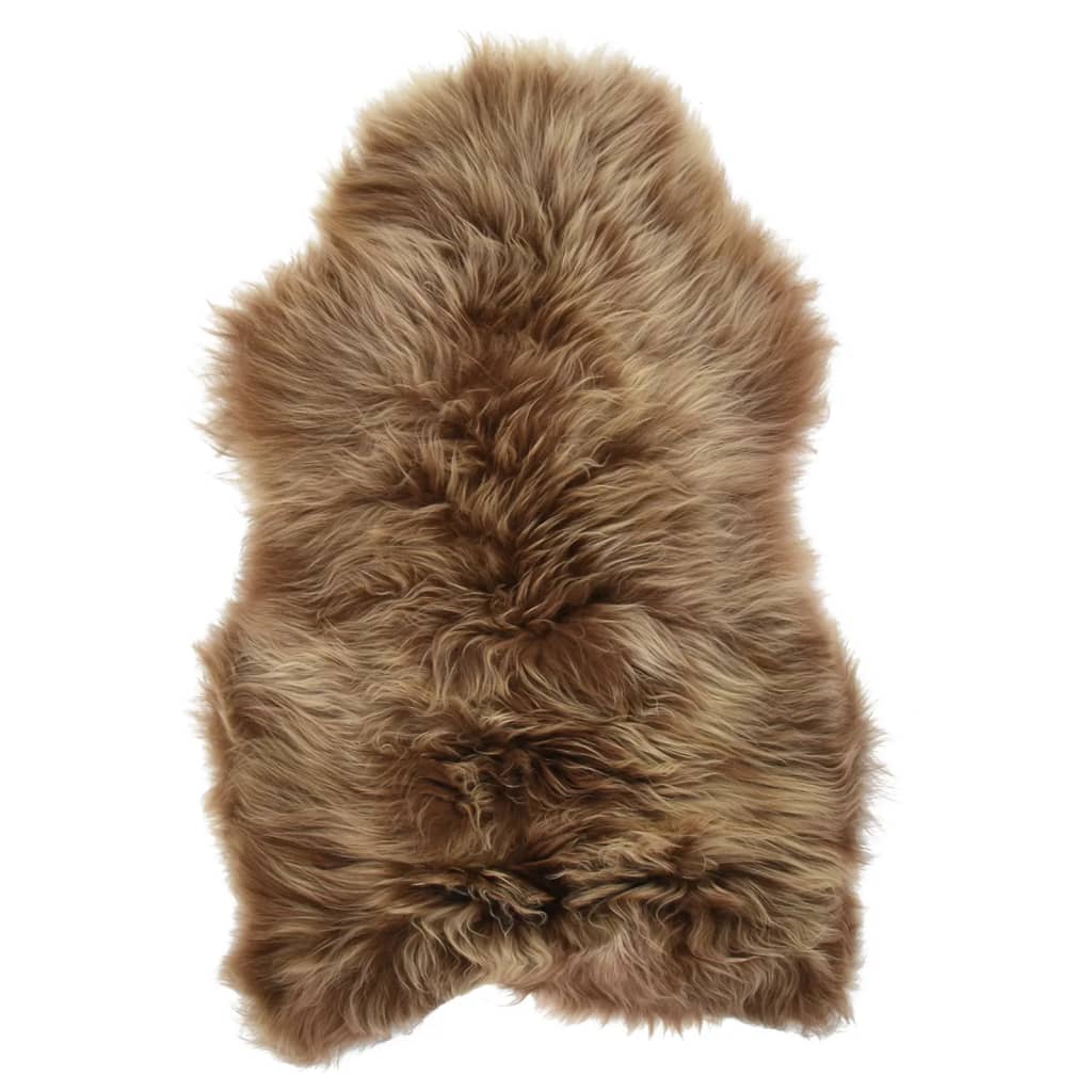 Berkfield Icelandic Sheepskin Chair Cover Brown 70x110 cm
