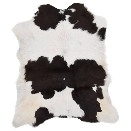 Berkfield Calfskin Mixed Black and White 70x100 cm