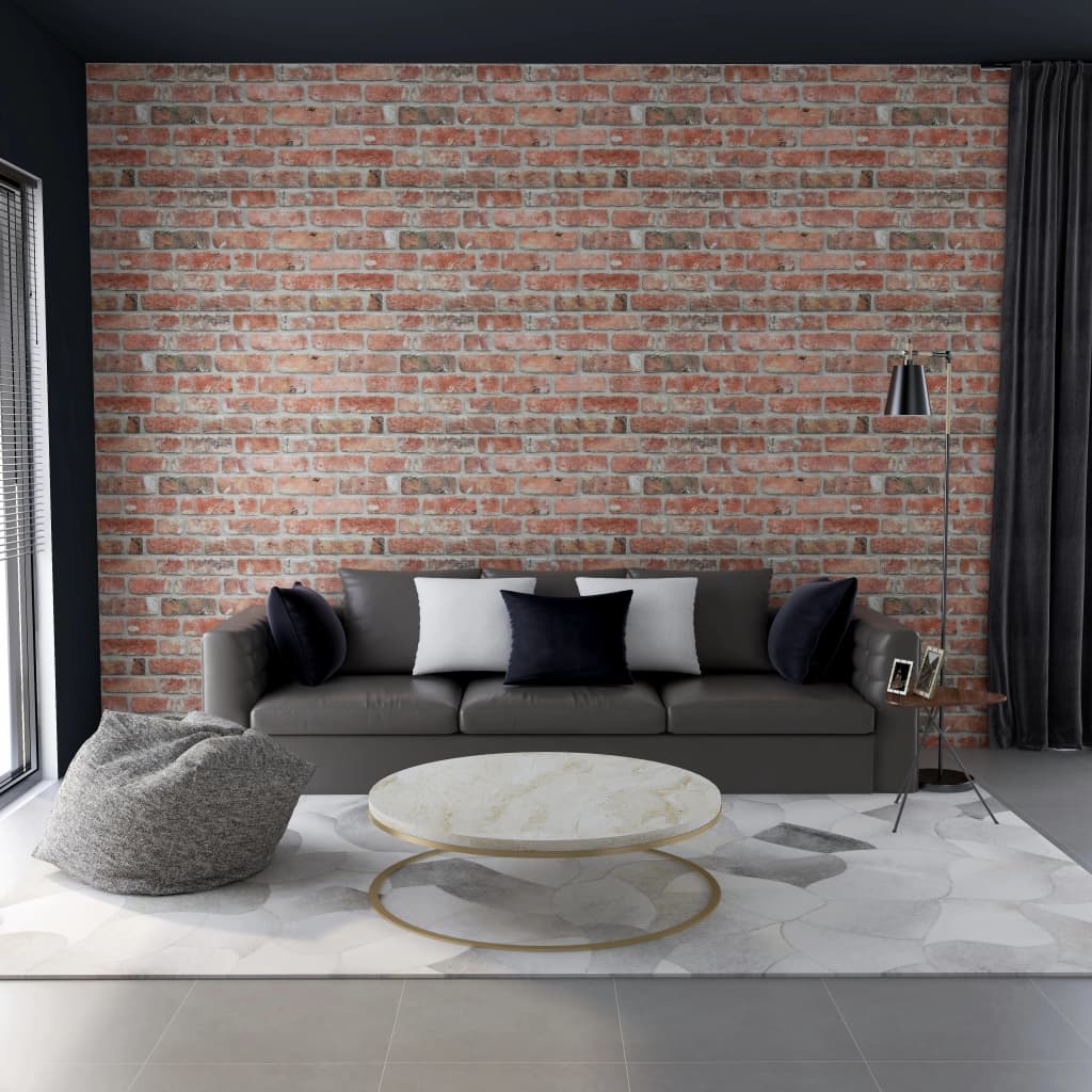 Berkfield 3D Wall Panels with Red Brick Design 10 pcs EPS