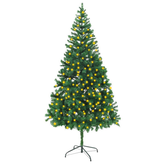 Berkfield Artificial Christmas Tree with LEDs 210 cm 910 Branches