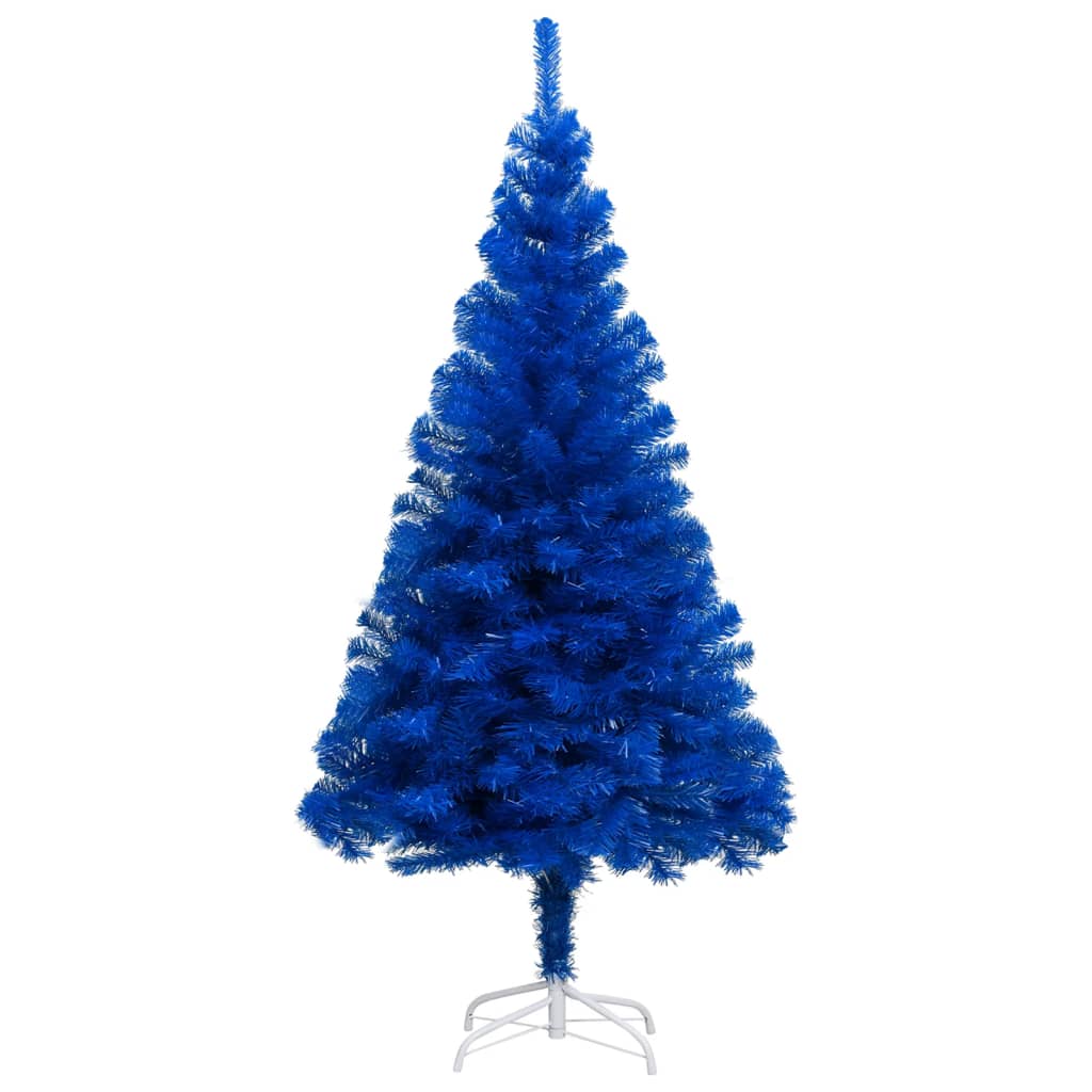 Berkfield Artificial Christmas Tree with LEDs&Stand Blue 240 cm PVC