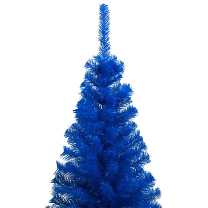 Berkfield Artificial Christmas Tree with LEDs&Stand Blue 240 cm PVC