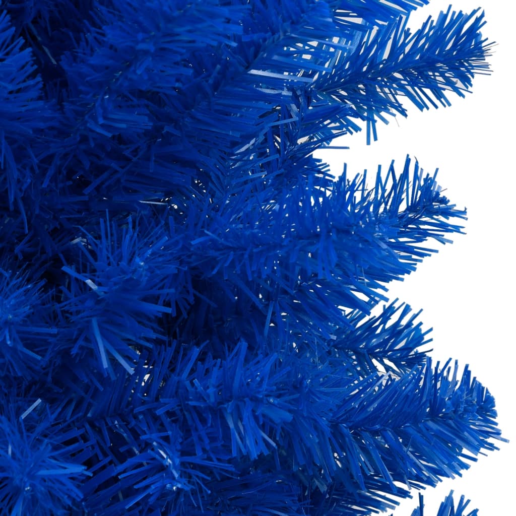 Berkfield Artificial Christmas Tree with LEDs&Stand Blue 240 cm PVC