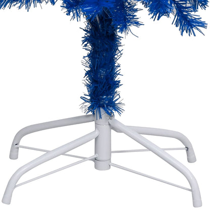 Berkfield Artificial Christmas Tree with LEDs&Stand Blue 240 cm PVC