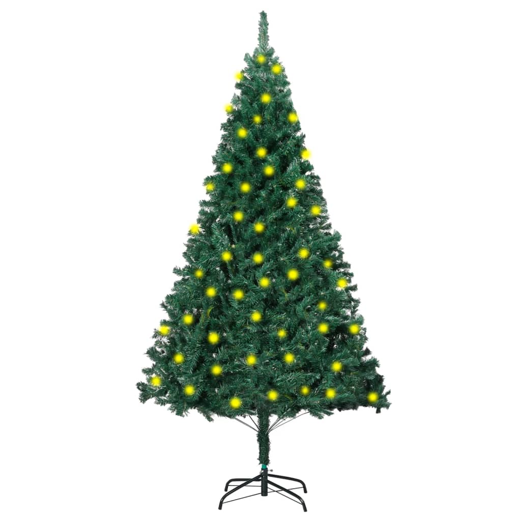 Berkfield Artificial Christmas Tree with LEDs&Thick Branches Green 180 cm