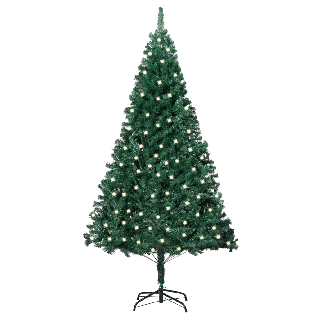 Berkfield Artificial Christmas Tree with LEDs&Thick Branches Green 240 cm