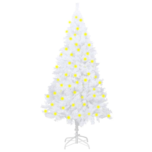 Berkfield Artificial Christmas Tree with LEDs&Thick Branches White 180 cm