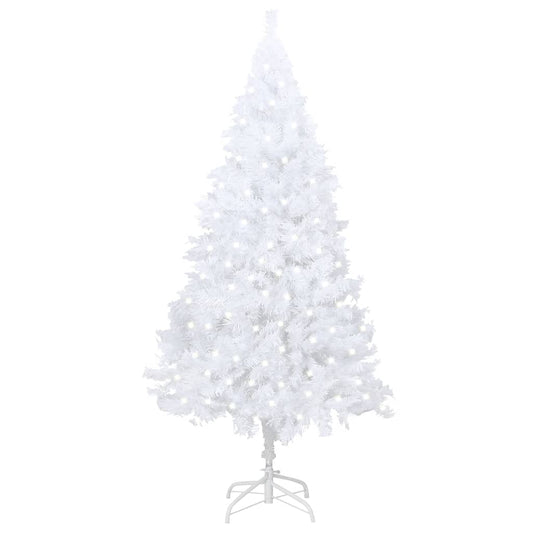 Berkfield Artificial Christmas Tree with LEDs&Thick Branches White 240 cm