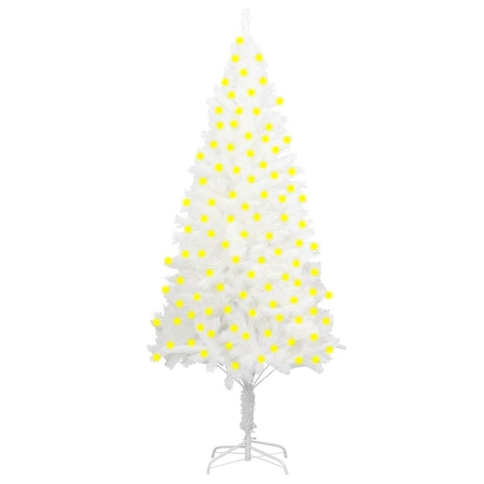 Berkfield Artificial Christmas Tree with LEDs White 240 cm