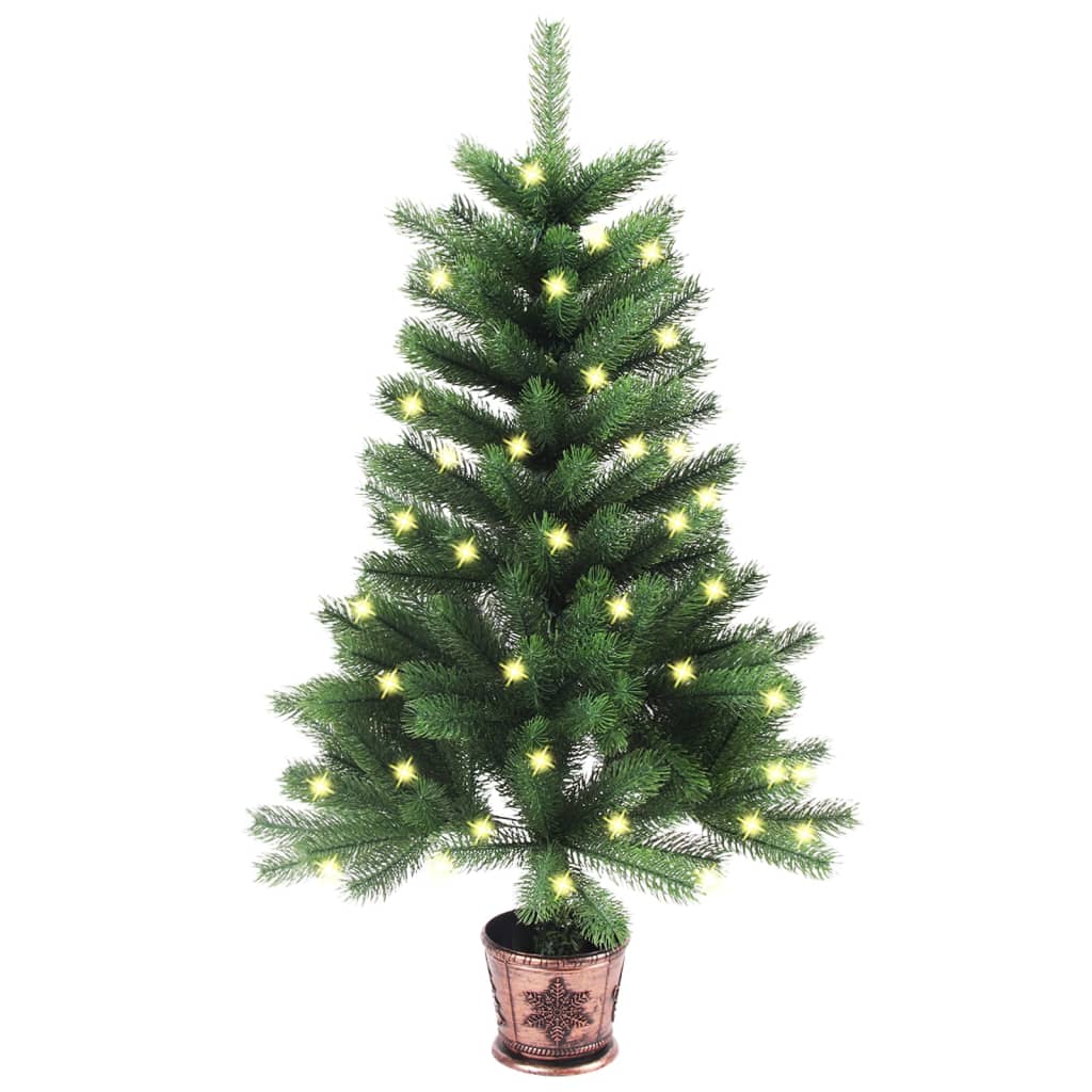 Berkfield Artificial Christmas Tree with LEDs 65 cm Green