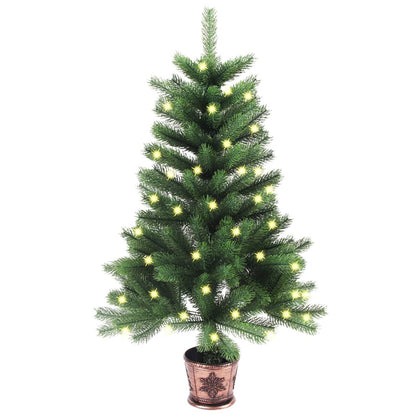 Berkfield Artificial Christmas Tree with LEDs 65 cm Green