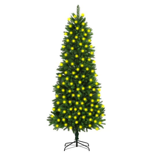 Berkfield Artificial Christmas Tree with LEDs 240 cm Green