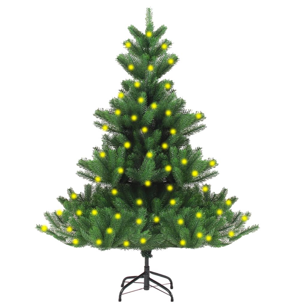 Berkfield Nordmann Fir Artificial Christmas Tree with LEDs Green 150 cm