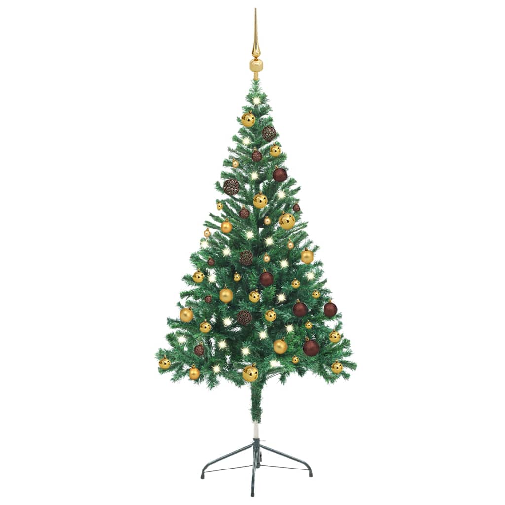 Berkfield Artificial Christmas Tree with LEDs&Ball Set 150cm 380 Branches