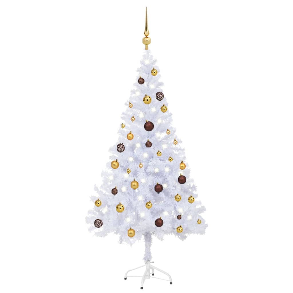 Berkfield Artificial Christmas Tree with LEDs&Ball Set 150cm 380 Branches