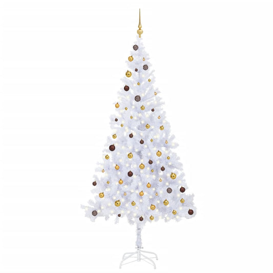 Berkfield Artificial Christmas Tree with LEDs&Ball Set 210cm 910 Branches