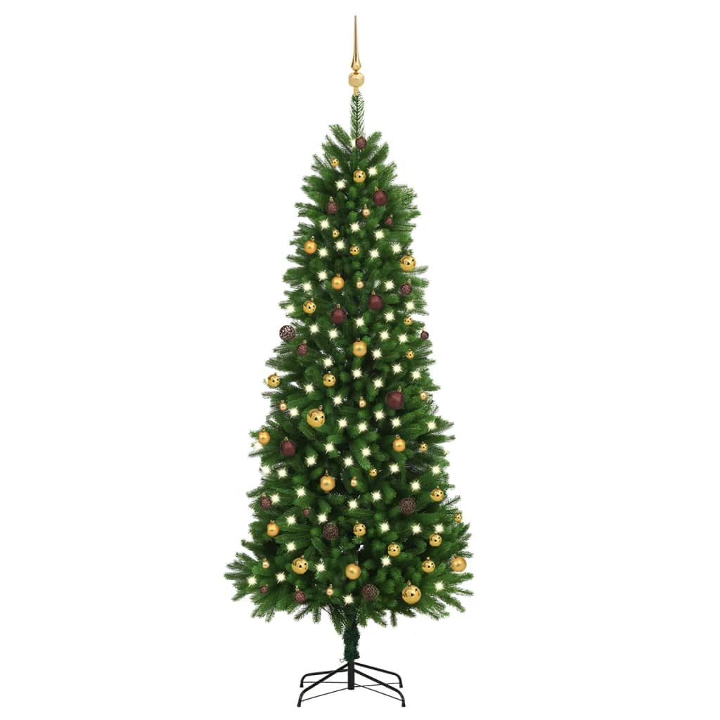 Berkfield Artificial Christmas Tree with LEDs&Ball Set 240 cm Green