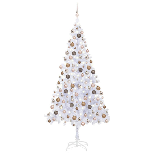 Berkfield Artificial Christmas Tree with LEDs&Ball Set 210cm 910 Branches