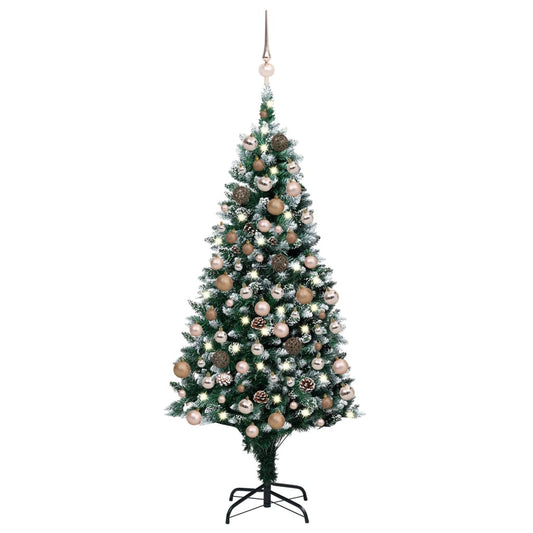 Berkfield Artificial Christmas Tree with LEDs&Ball Set&Pine Cones 150 cm