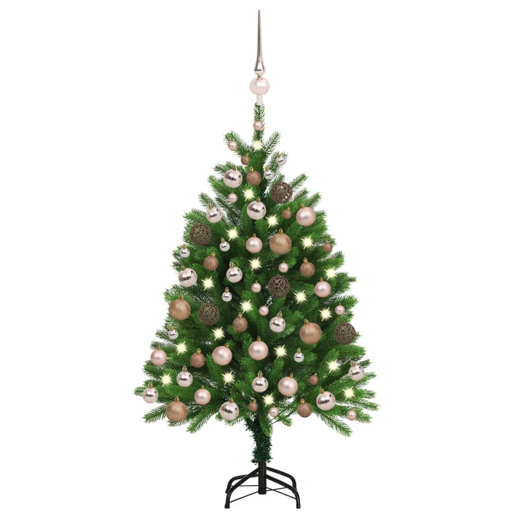 Berkfield Artificial Christmas Tree with LEDs&Ball Set 120 cm Green